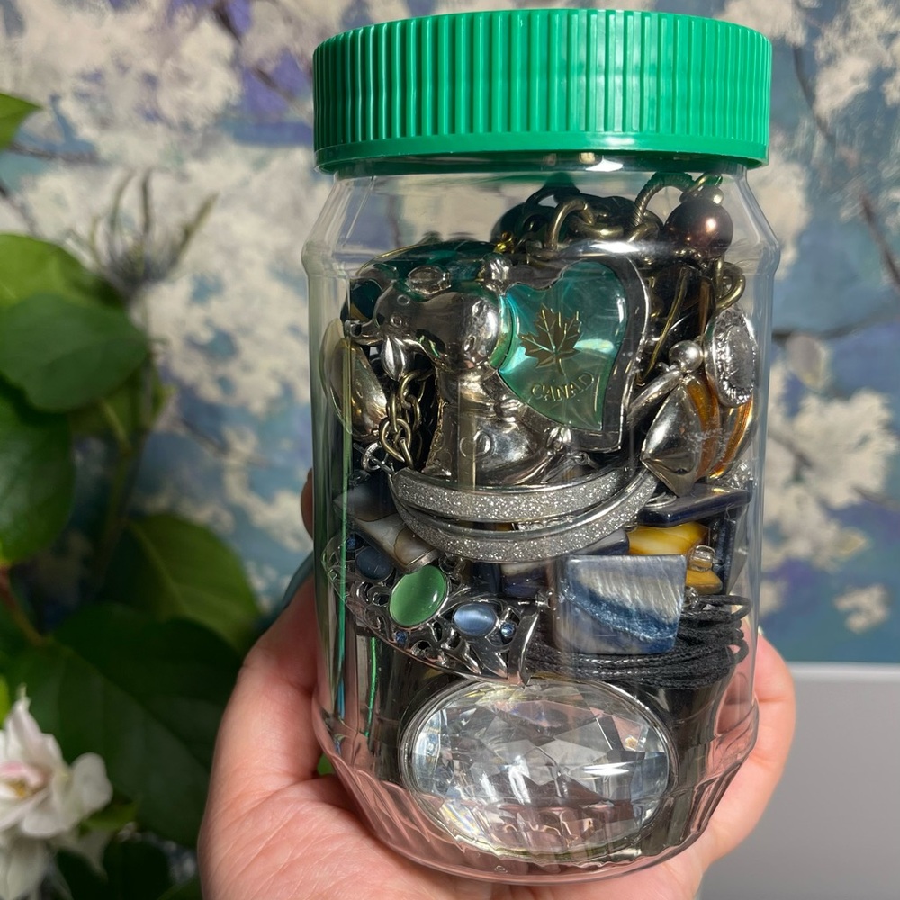 🍀Green Mystery Jewelry Jar | Vintage to Now Jewelry Collection/Lot/Multiples